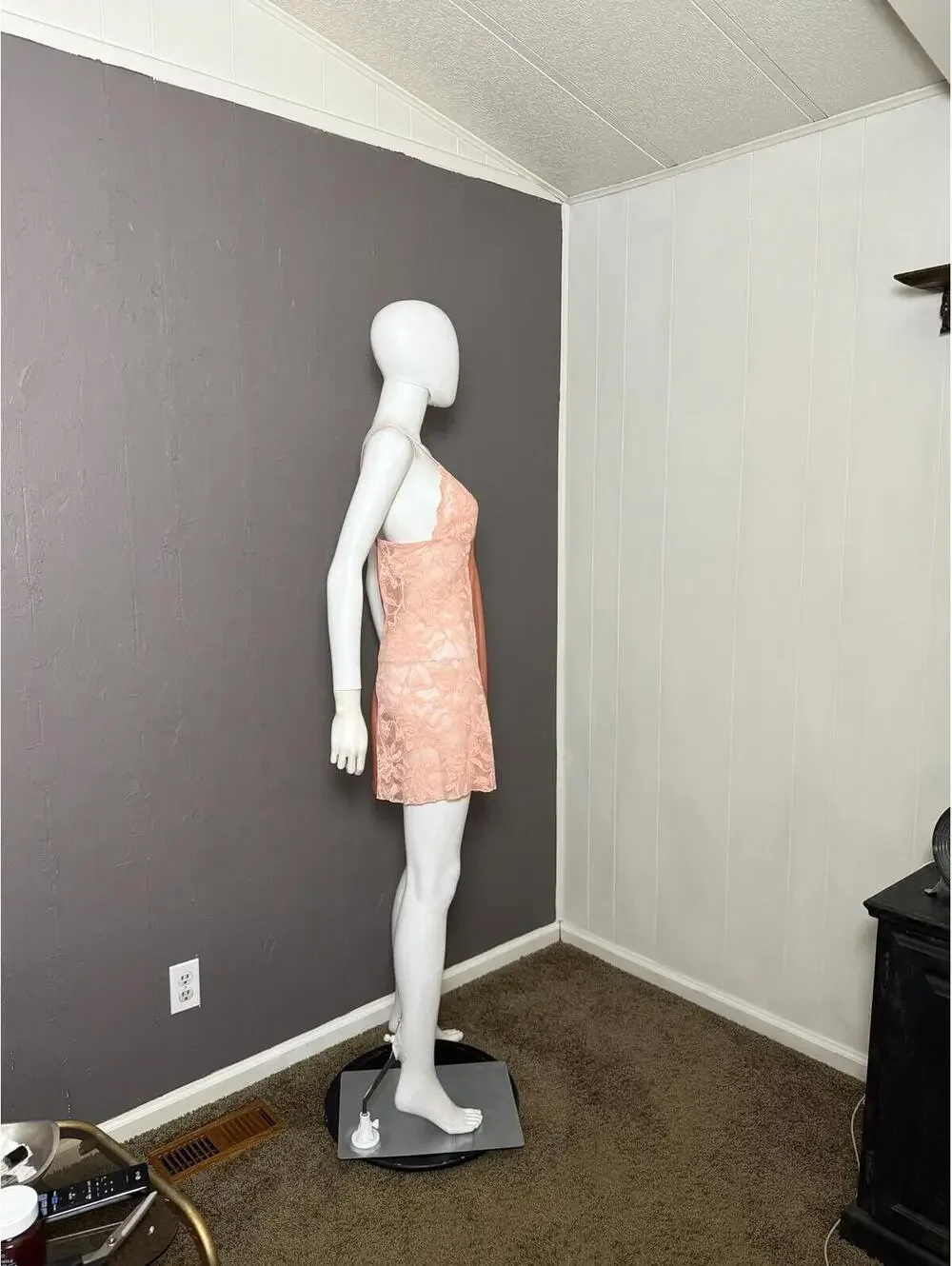 Y2K Peach Satin + Lace Hand Nightie from Victoria's Secret size XL